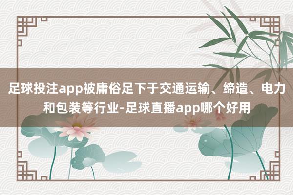 足球投注app被庸俗足下于交通运输、缔造、电力和包装等行业-足球直播app哪个好用