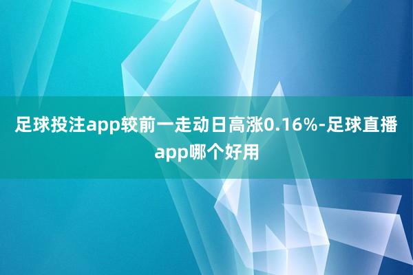 足球投注app较前一走动日高涨0.16%-足球直播app哪个好用