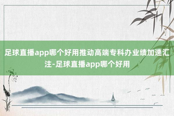 足球直播app哪个好用推动高端专科办业绩加速汇注-足球直播app哪个好用