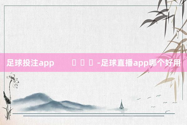 足球投注app        			-足球直播app哪个好用